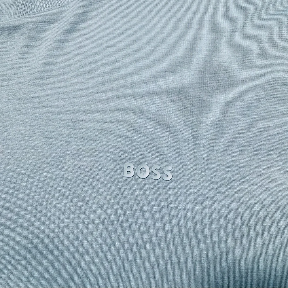 NWT New Hugo Boss Cotton Logo Detail Light Blue T-Shirt Size 5XL